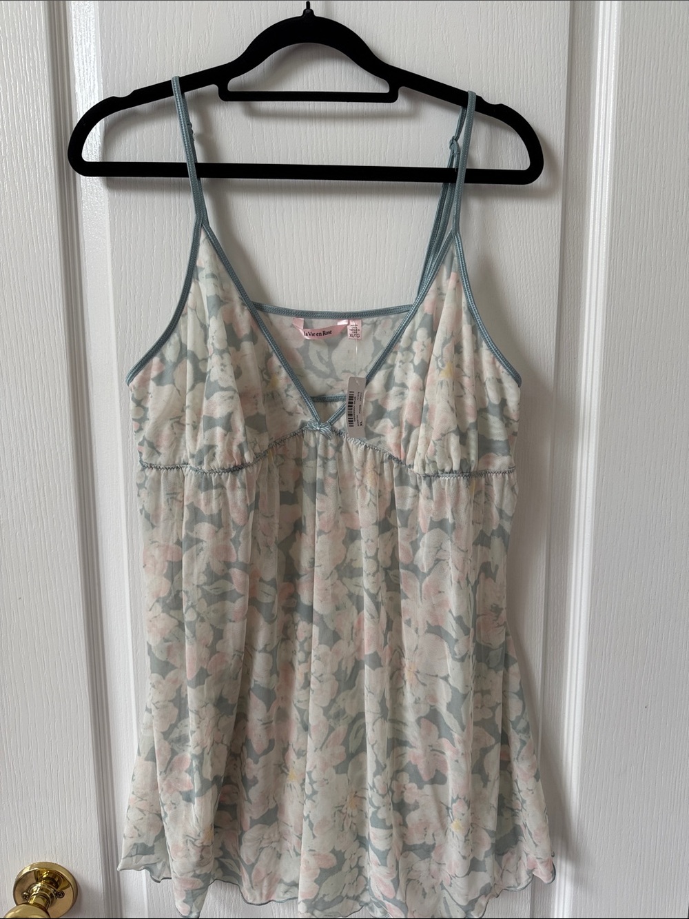 La Vie En Rose Pastel Floral Chemise in Blue, Pink, Cream